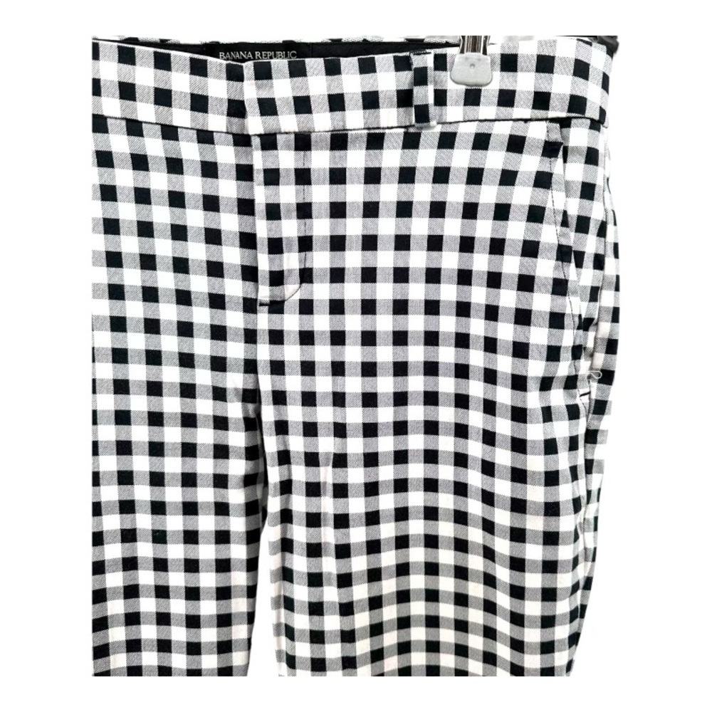 Banana Republic | 2P Petites Ryan Fit Gingham Pants - Picture 8 of 14